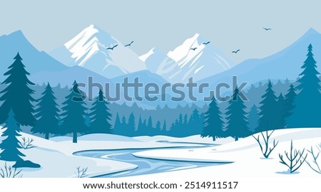 Similar – Image, Stock Photo Mountain range in deep sunset red