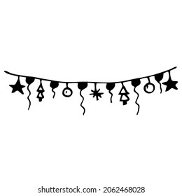 Vector illustrations. New Year's drawings.