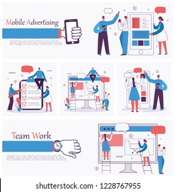 Vector illustrations of the office concept business people in the flat style. E-commerce, time management, start up, digital marketing and project management business concept.