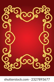 vector illustrations - old-fashioned cord frame