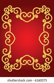 vector illustrations - old-fashioned cord frame