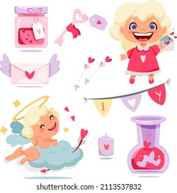 
Vector illustrations on the theme of Valentine's Day. 
