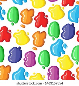 Vector illustrations of pattern seamless of multicolor paints drops and spots