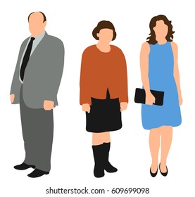 Vector, illustrations, people without a face