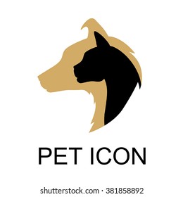 Vector illustrations of pet color icon isolated on white background