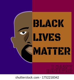 Vector illustrations, posters or banners for the black lives matter campaign