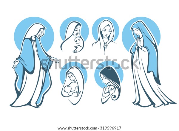 聖母マリアを祈るベクターイラスト のベクター画像素材 ロイヤリティフリー
