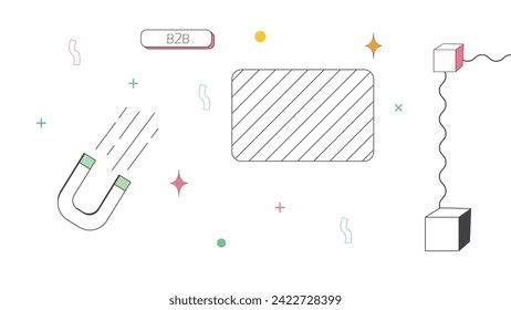 Vector illustrations of revitalize B2B strategy. Explore digital marketing, web content, and online promotion. Drive sales, engage audiences, and symbolize success with dynamic visuals.