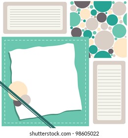 Vector Illustrations, Scrap Book Design Elements And Backgrounds