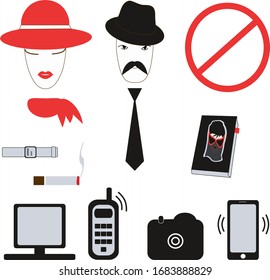 Vector illustrations Set 11 pictures for icons, information board