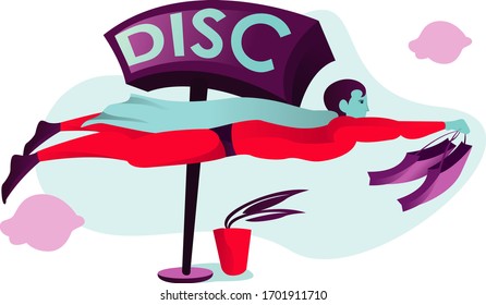 vector Illustrations shopping discount, enthusiastic shopping men