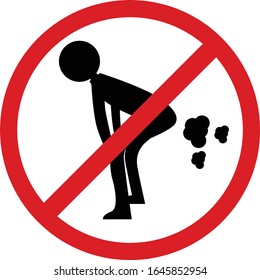 Vector illustrations should not fart in this area, so as not to be disturbed by unpleasant odors