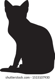 Vector illustrations of silhouette of a cat