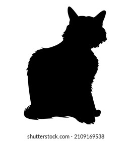 Vector illustrations of silhouette of a cat 