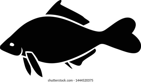 Vector illustrations silhouette of a fish icon