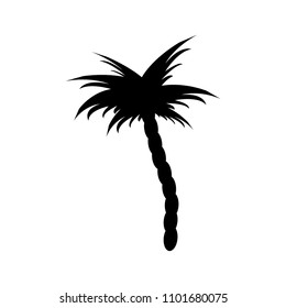 Vector illustrations silhouette of palm trees