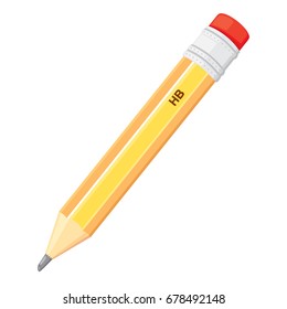 Vector illustrations of simple pencil icon isolated on white background