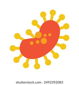 Vector Illustrations of Simple Shapes of Various Virus Icons and Pictograms