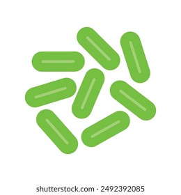 Vector Illustrations of Simple Shapes of Various Virus Icons and Pictograms