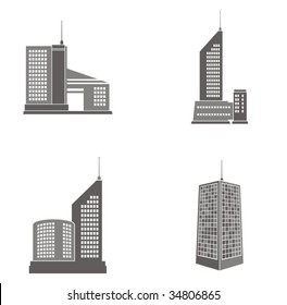 Vector illustrations of skyscrapers. Great design elements for various projects!