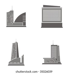 Vector illustrations of skyscrapers. Great design elements for various projects!