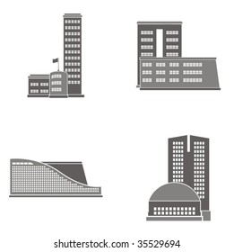 Vector illustrations of skyscrapers. Great design elements for various projects!