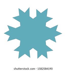 vector illustrations of small sweet snowflakes