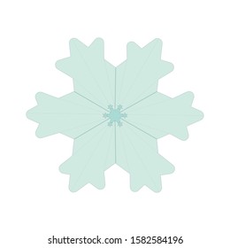 vector illustrations of small sweet snowflakes