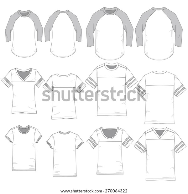 Vector Illustrations Sporty Women Mens Apparel Stock Vector (Royalty ...