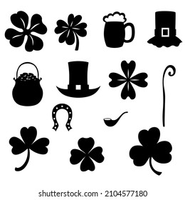 Vector illustrations of St. Patrick's day icon set
