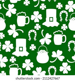Vector illustrations of St. Patrick's day pattern seamless