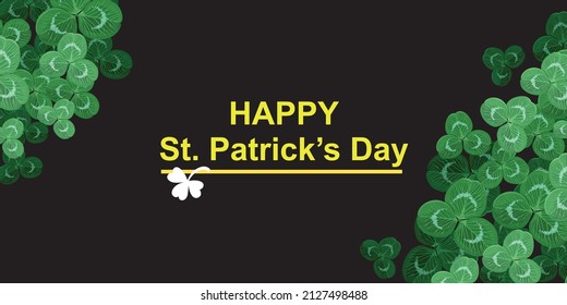 Vector illustrations of St. Patrick's day card horizontal design