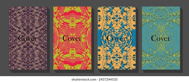 Vector illustrations of streets, trees, houses, sea for a poster, cover or background Royal Golden and dark blue style design.