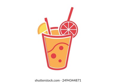 Vector illustrations of summer drinks in cartoon, clipart, and line art styles. 