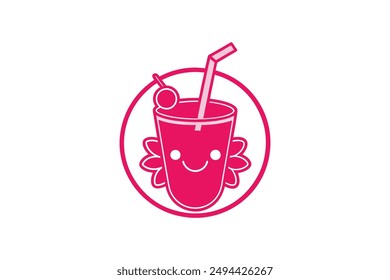 Vector illustrations of summer drinks in cartoon, clipart, and line art styles. 