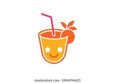 Vector illustrations of summer drinks in cartoon, clipart, and line art styles. 