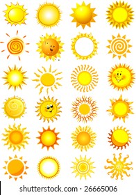 Vector Illustrations of Suns