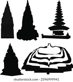 Vector illustrations that I made about temples in Indonesia with different and unique characteristics and historical relics that must be preserved.