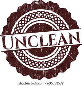 Ilustraciones vectoriales de un sello de grunge impuro
