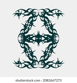 vector illustrations of unique and beautiful tattoo motifs can also be used for cloth or others