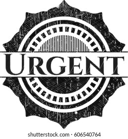 Vector illustrations of Urgent on blackboard
