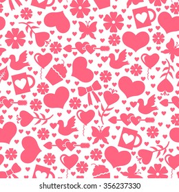 Vector illustrations of Valentines day pattern seamless with valentines element