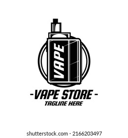 Vector illustrations vape store vintage logo