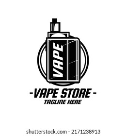 Vector illustrations vape store vintage logo