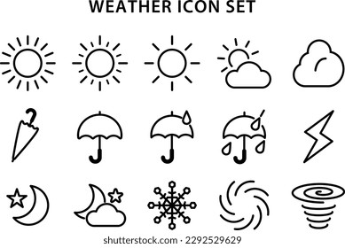 Vector illustrations - Weather icon set