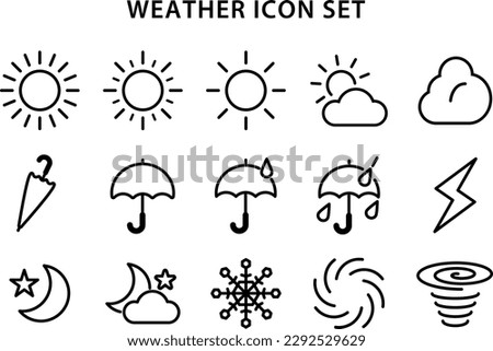 Vector illustrations - Weather icon set