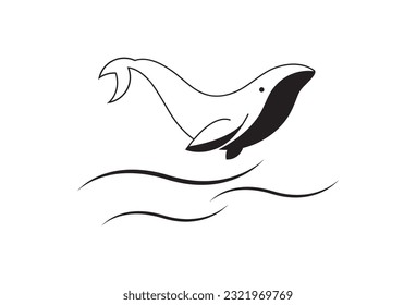 Vector illustrations of whale icons serve a crucial function in representing the majestic beauty of marine life and enhancing the visual appeal of your designs. These versatile and eye catching illust