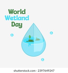 Vektorgrafiken für den Weltnaturwassertag mit großem Wasser