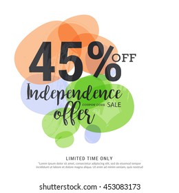 Vector illustration,sale banner or sale poster for indian independence day celebration.