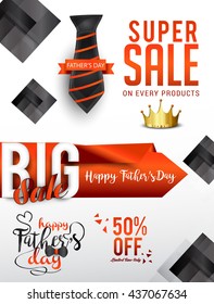 Vector illustration,Sale Banner,poster or flyer of happy father's day.